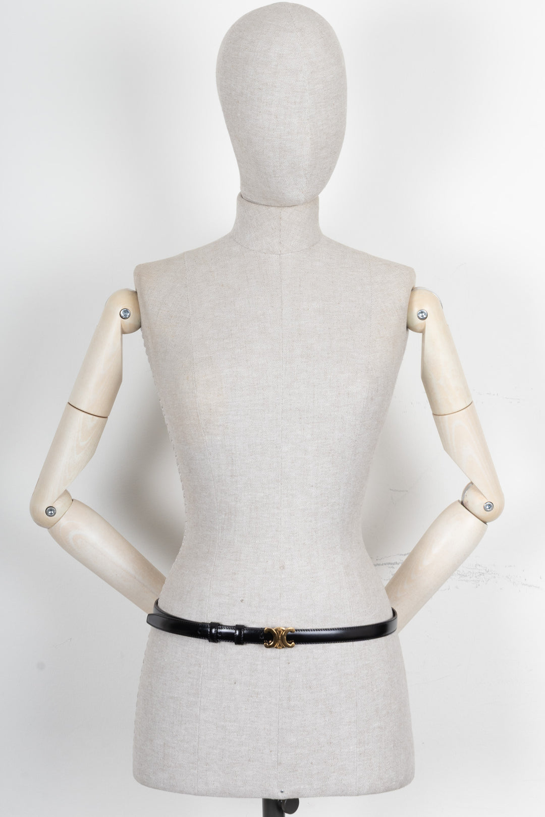 CELINE Triomphe Belt Small Black
