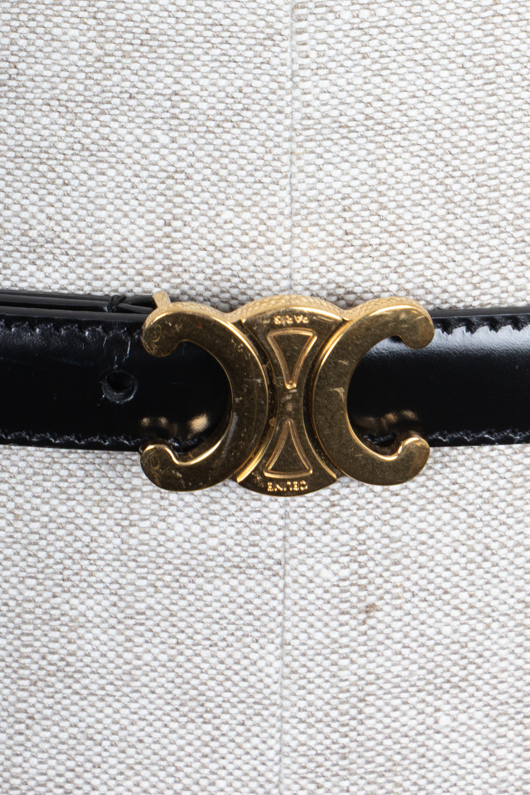 CELINE Triomphe Belt Small Black