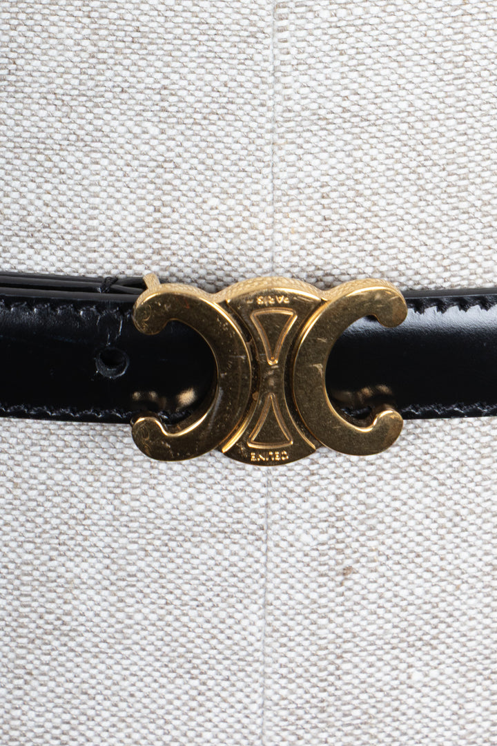 CELINE Triomphe Belt Small Black