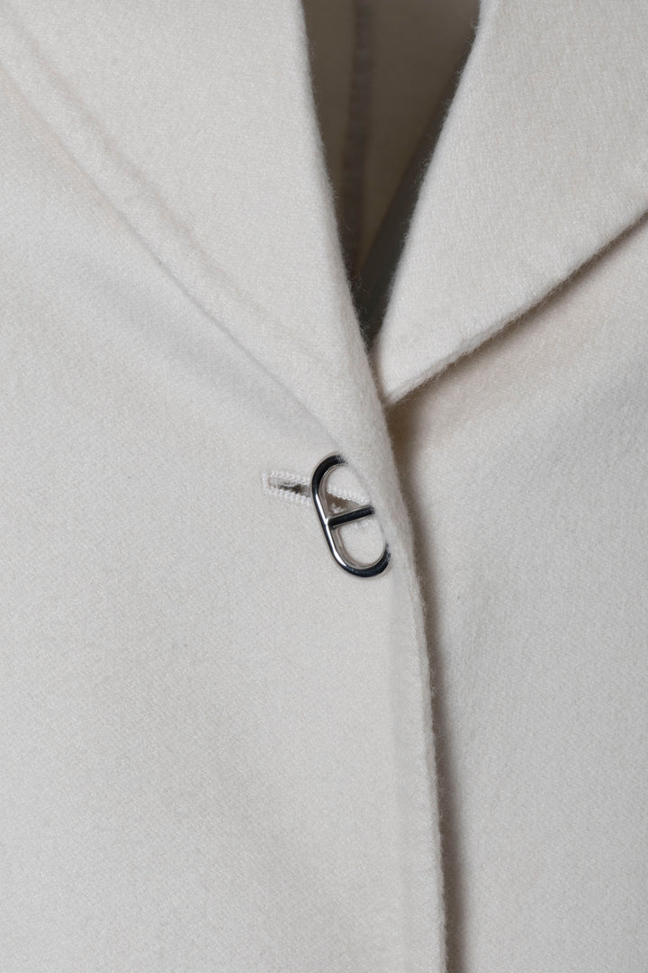 HERMÈS Ceinturé Chaîne D'Ancre Gilet Gilet Cachemire Ivoire