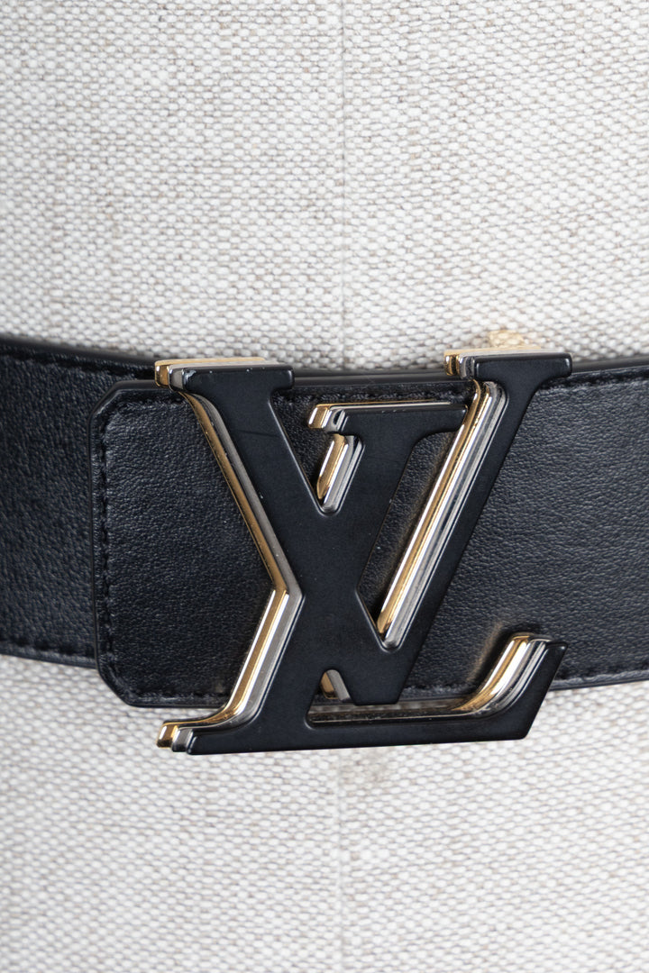 LOUIS VUITTON Optic Reversible Belt Leather Black