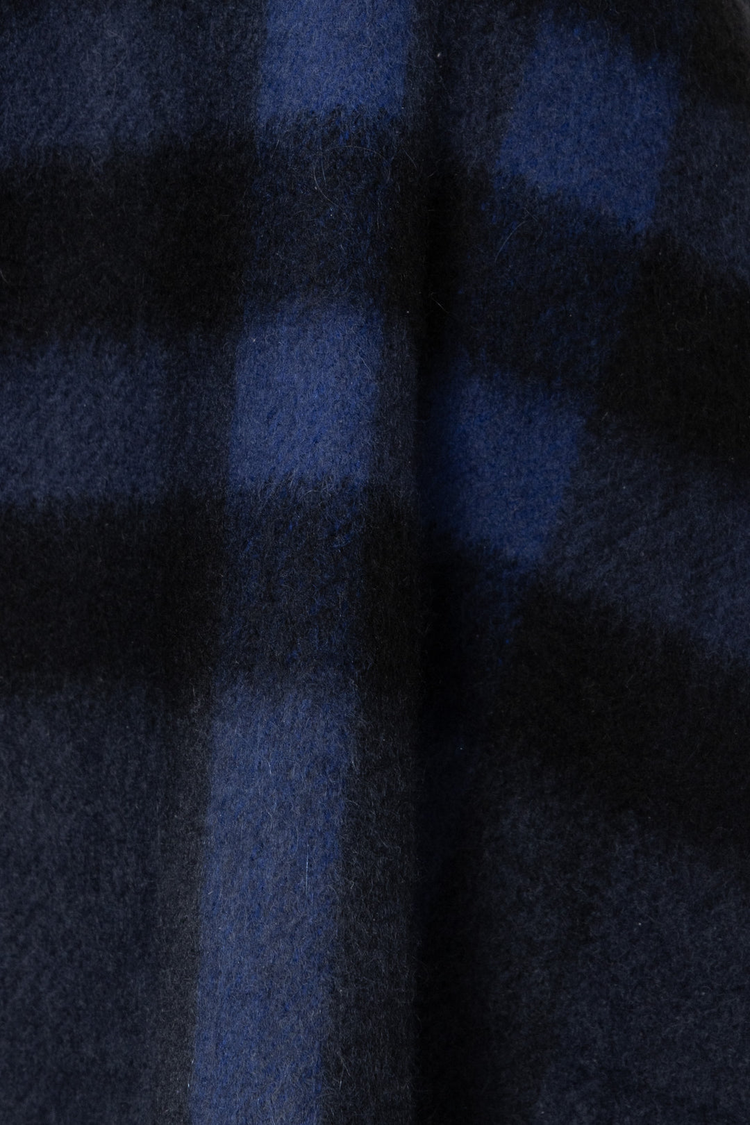 BURBERRY Check Scarf Cashmere Blue