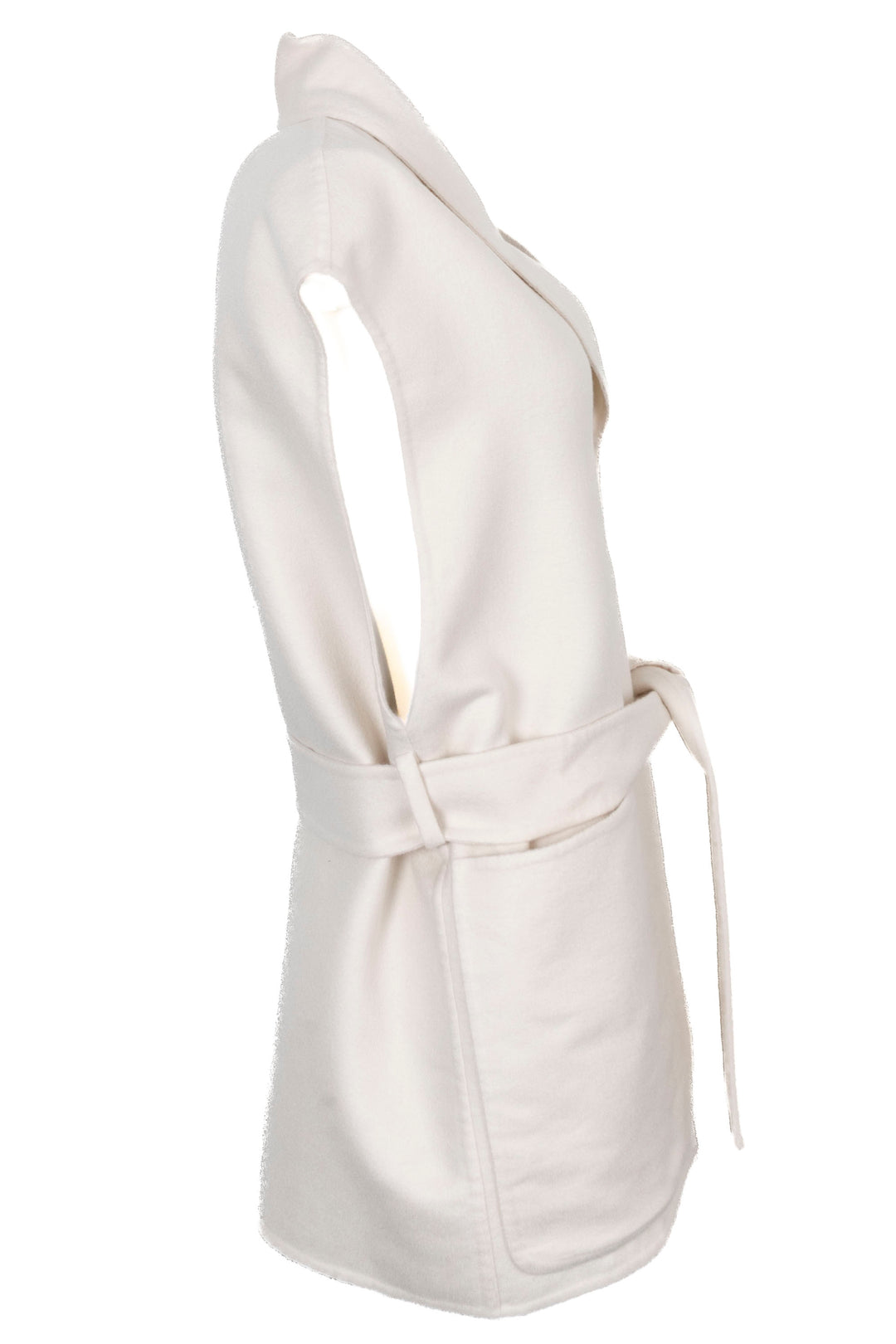 HERMÈS Ceinturé Chaîne D'Ancre Gilet Gilet Cachemire Ivoire