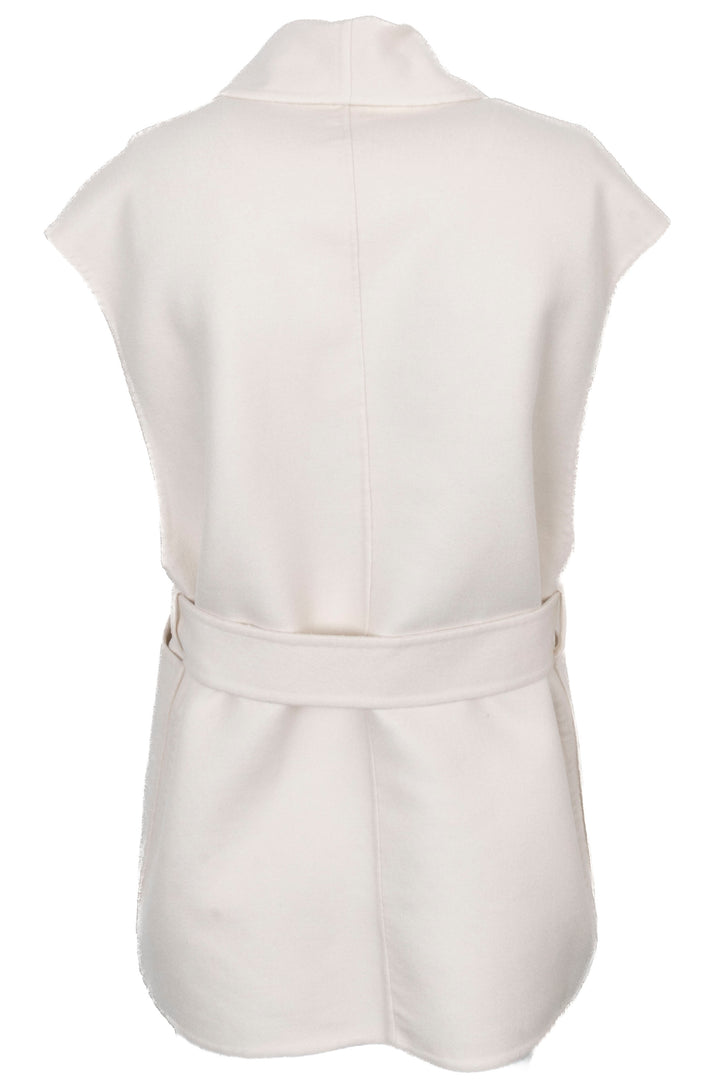 HERMÈS Ceinturé Chaîne D'Ancre Gilet Gilet Cachemire Ivoire