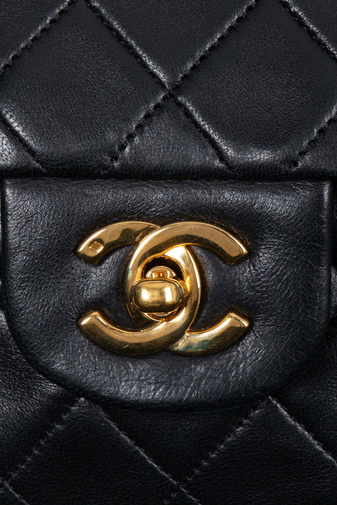 CHANEL Vintage Small Double Flap Bag Black