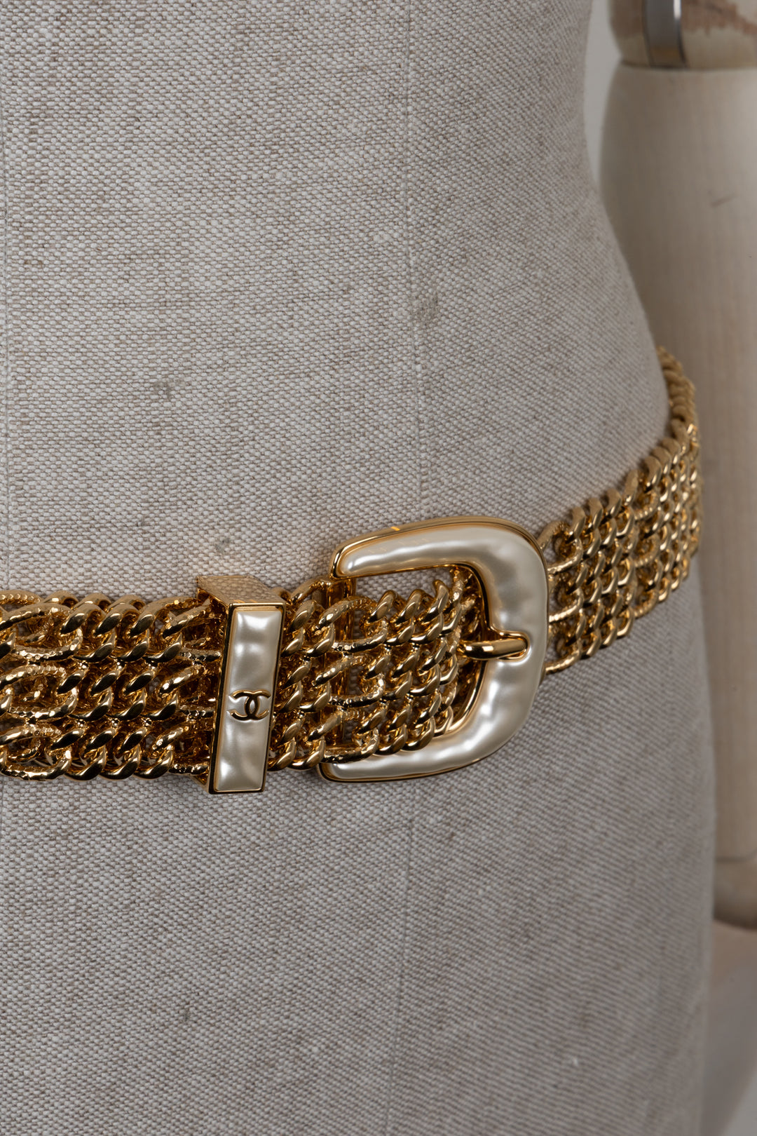 Ceinture CHANEL Chaîne Nacre Or
