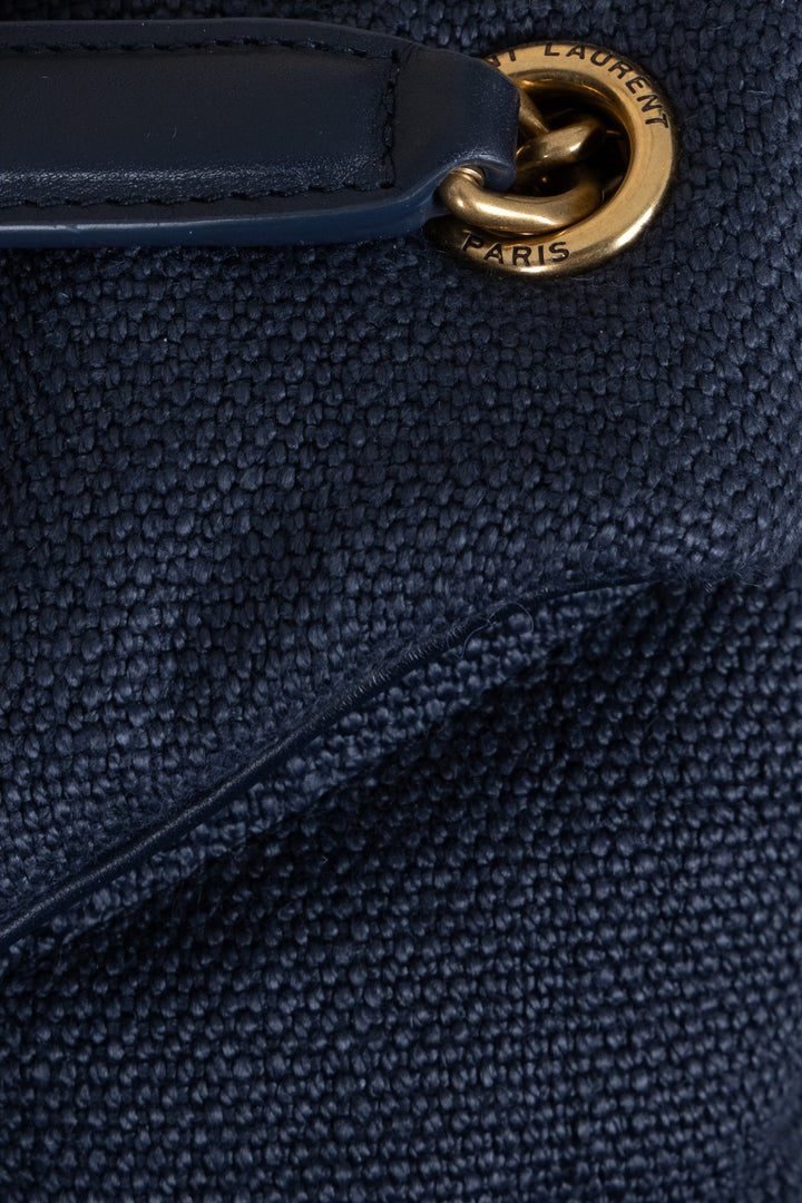 SAINT LAURENT LouLou Medium Bag Knit Midnight Blue