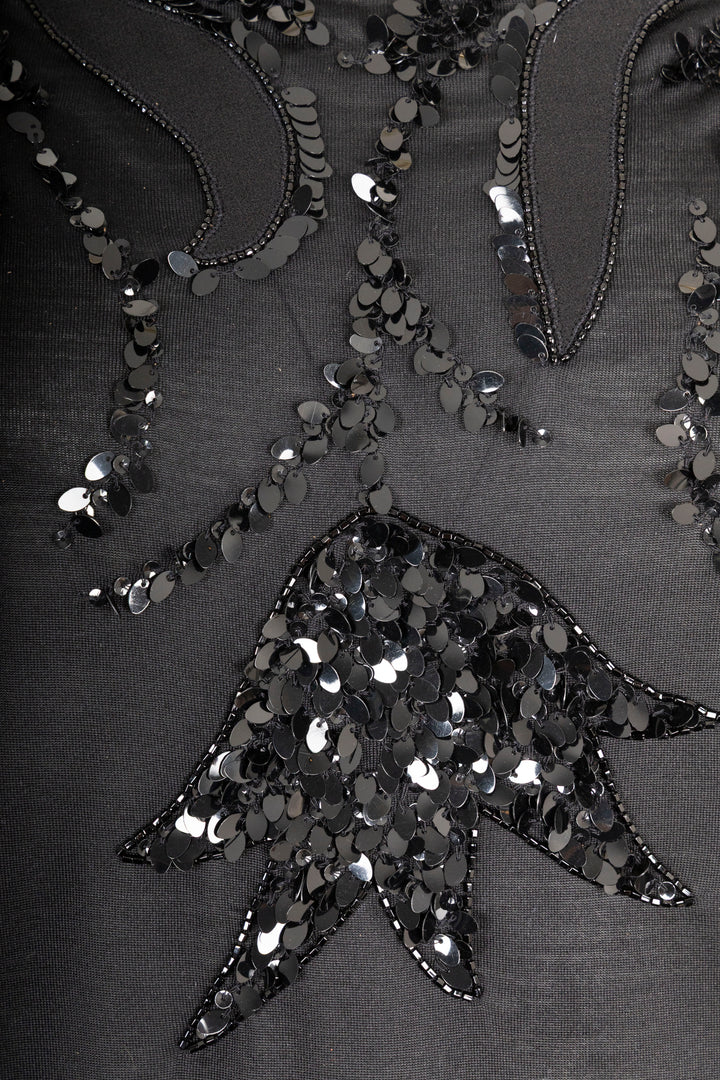 CHRISTIAN DIOR Sequin-Embellished T-Shirt Silk Black