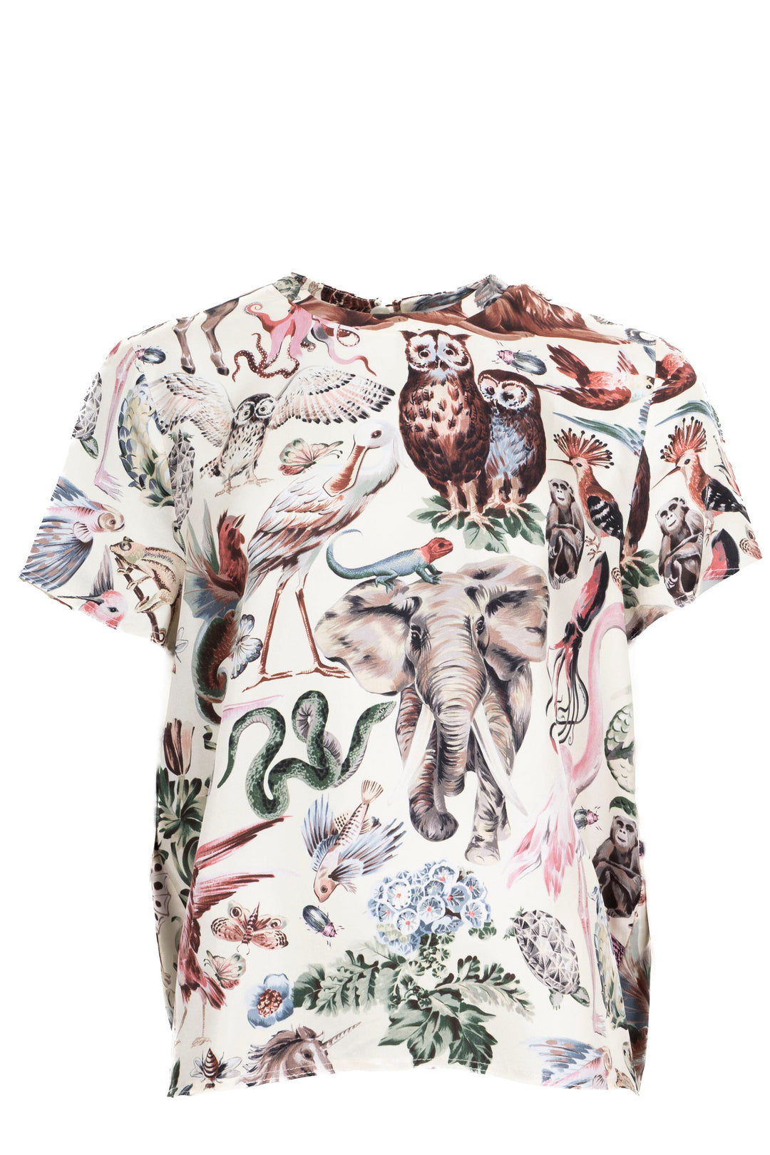 VALENTINO Fantastical Animal Silk Shirt Multicolor