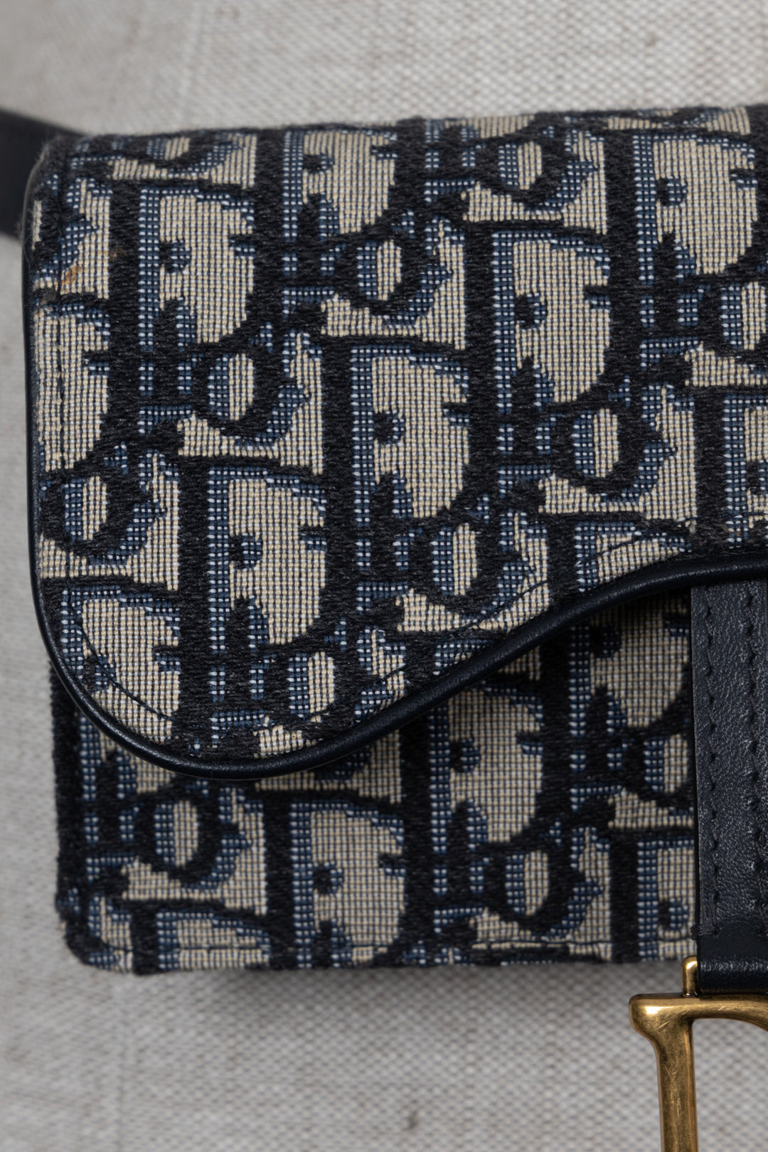 CHRISTIAN DIOR Saddle Belt Pouch Oblique Canvas
