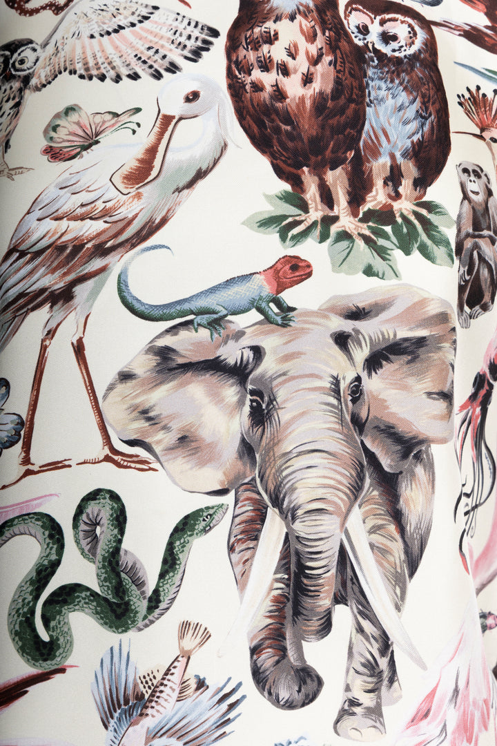 VALENTINO Fantastical Animal Silk Shirt Multicolor