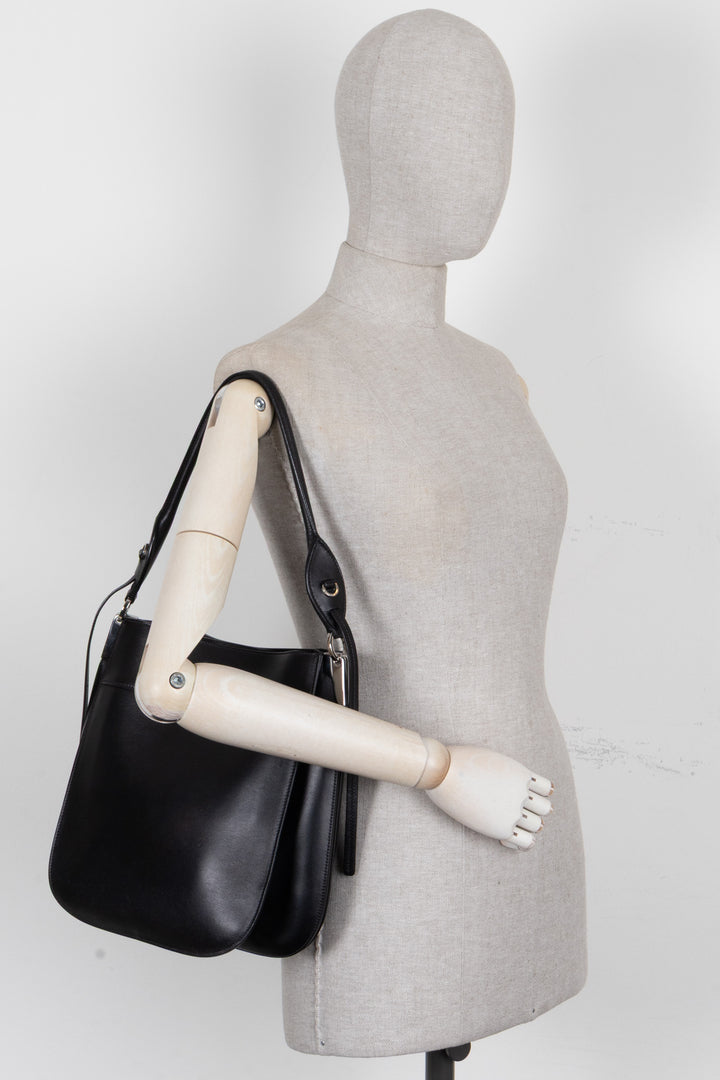 PRADA Margit Shoulder Bag Leather Black