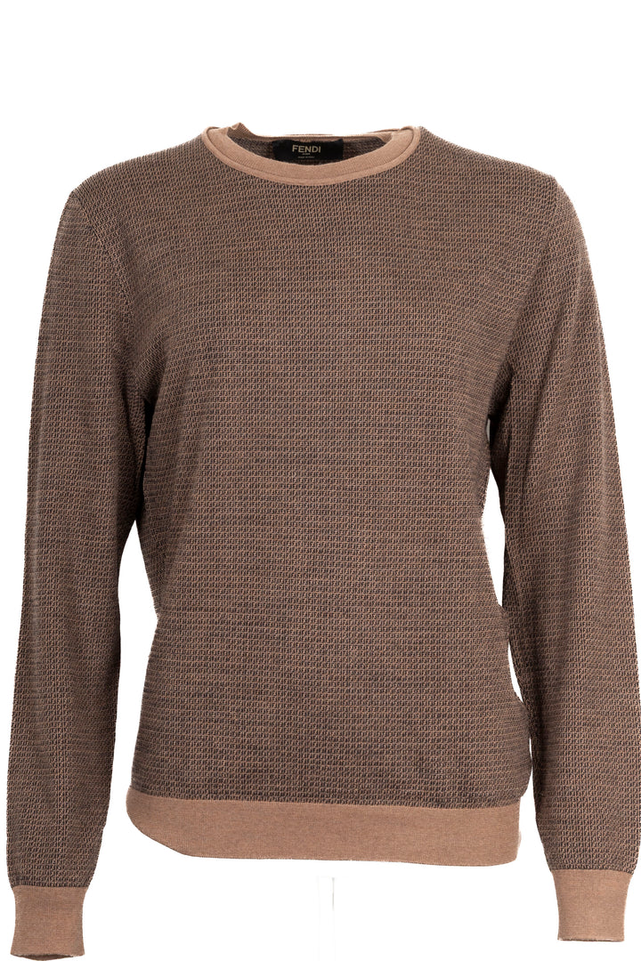 FENDI FF Logo Sweater Wool Brown