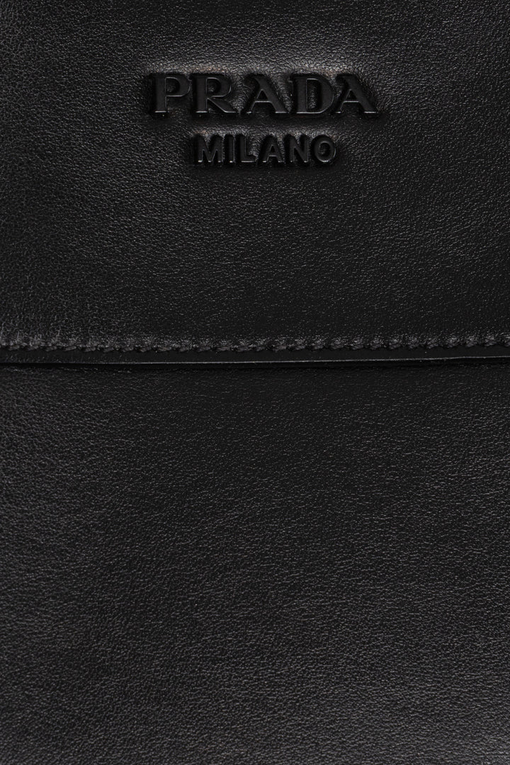 PRADA Margit Shoulder Bag Leather Black