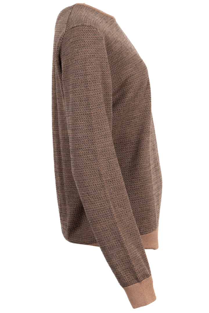 FENDI FF Logo Sweater Wool Brown