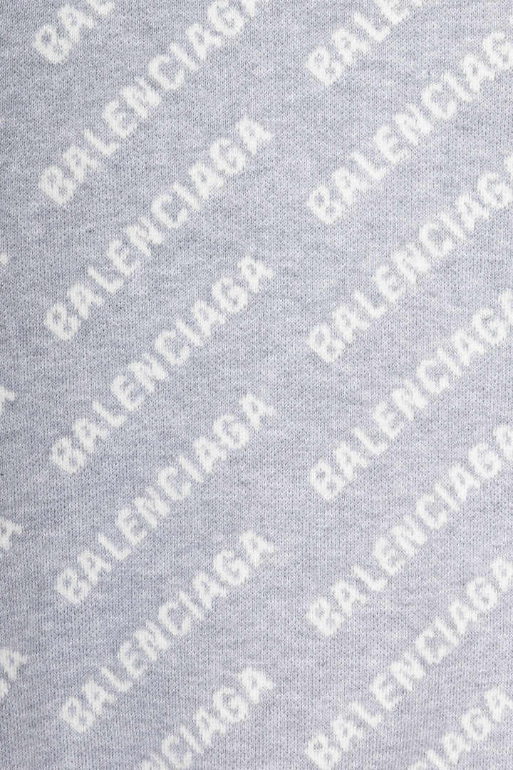 BALENCIAGA All Over Logo Sweater Grey White
