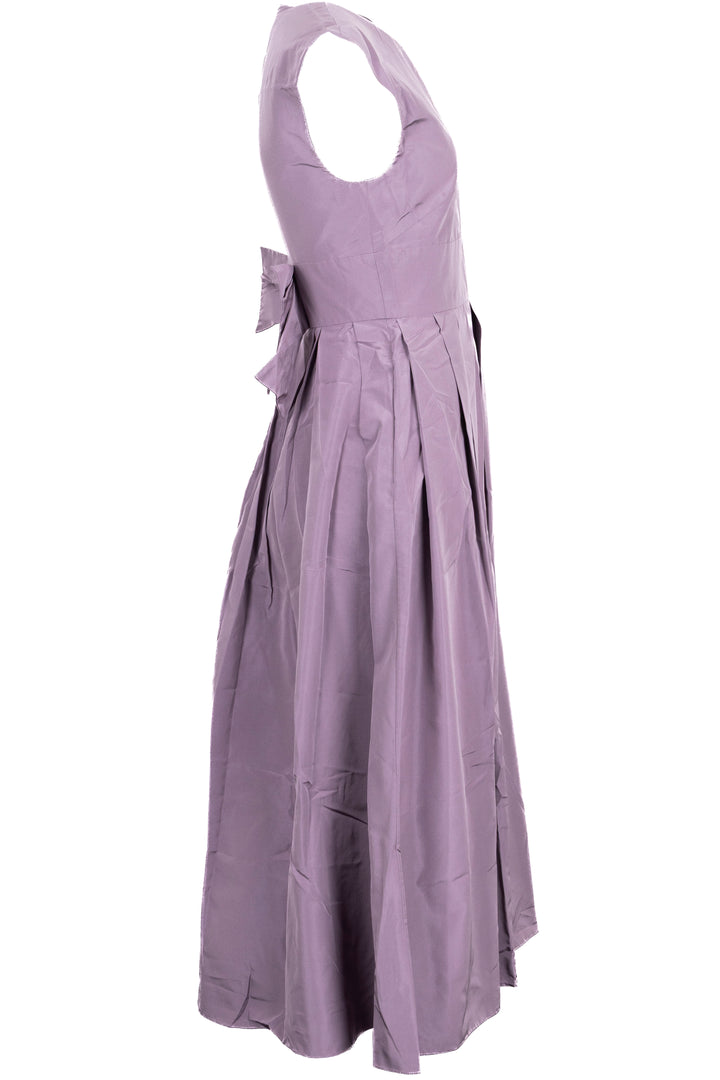 CHRISTIAN DIOR Midi Flared Dress Silk Lilac