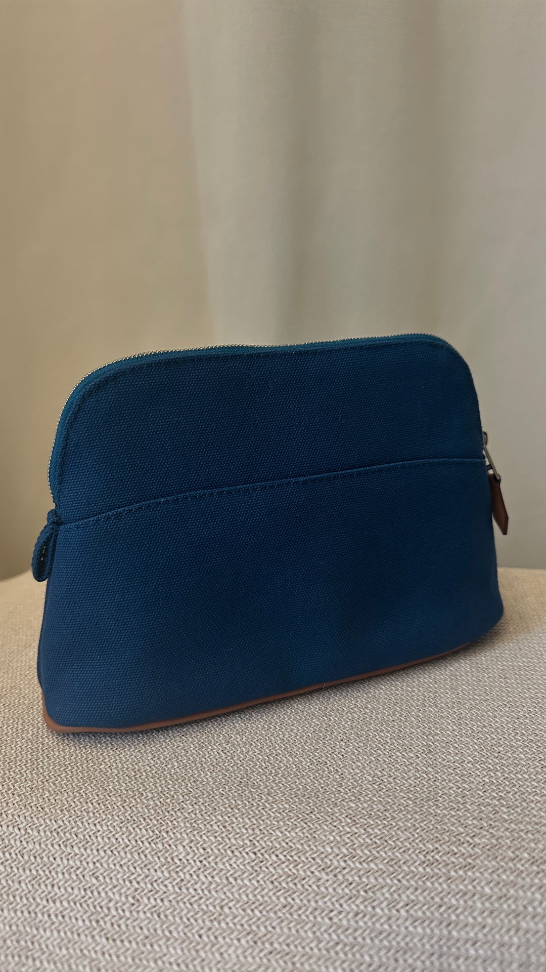 HERMÈS Bolide Case Mini Canvas Blue
