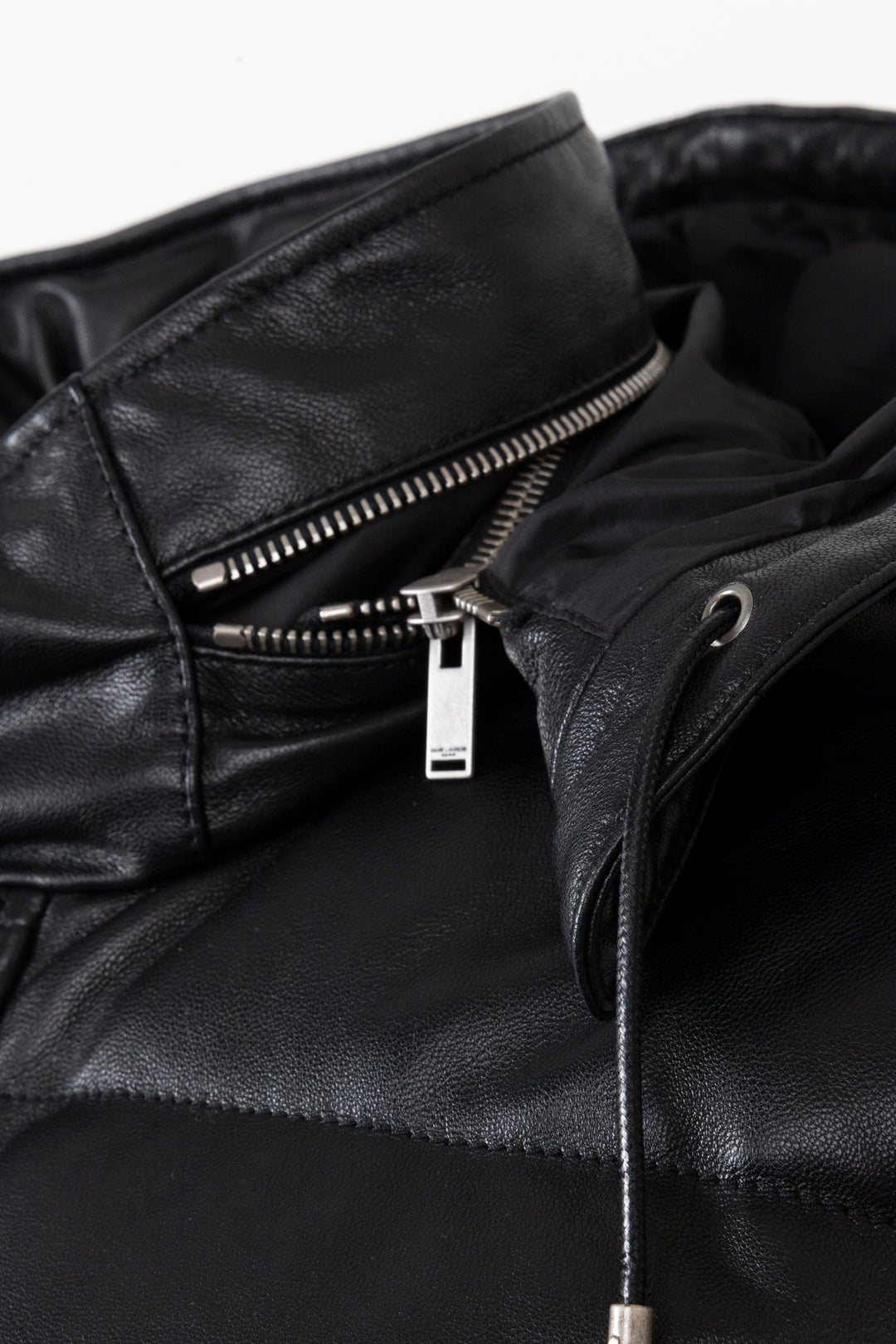SAINT LAURENT 2022 Hooded Jacket Leather Black