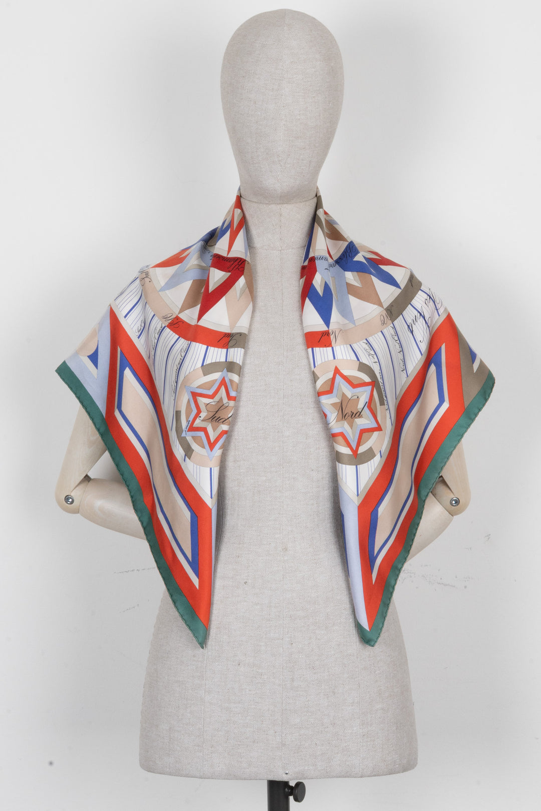 HERMÈS La Rose Des Vents 90 Scarf Silk Multicolor