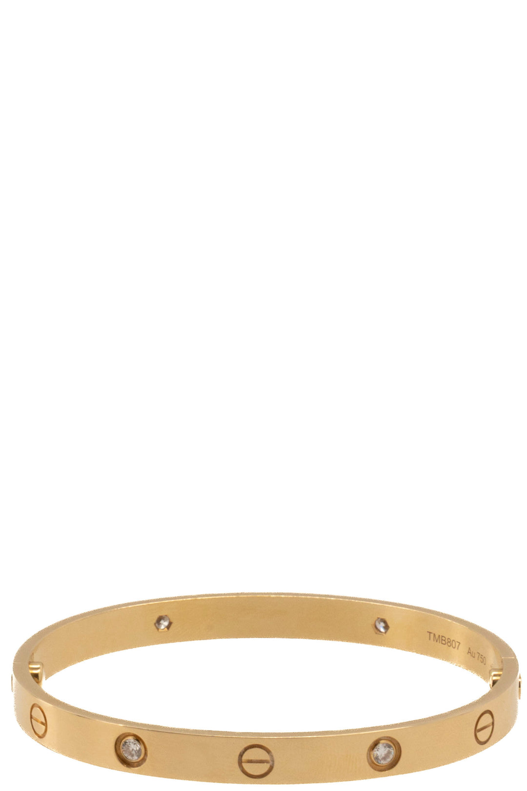 CARTIER Bracelet LOVE moyen 4 diamants en or jaune 18 carats