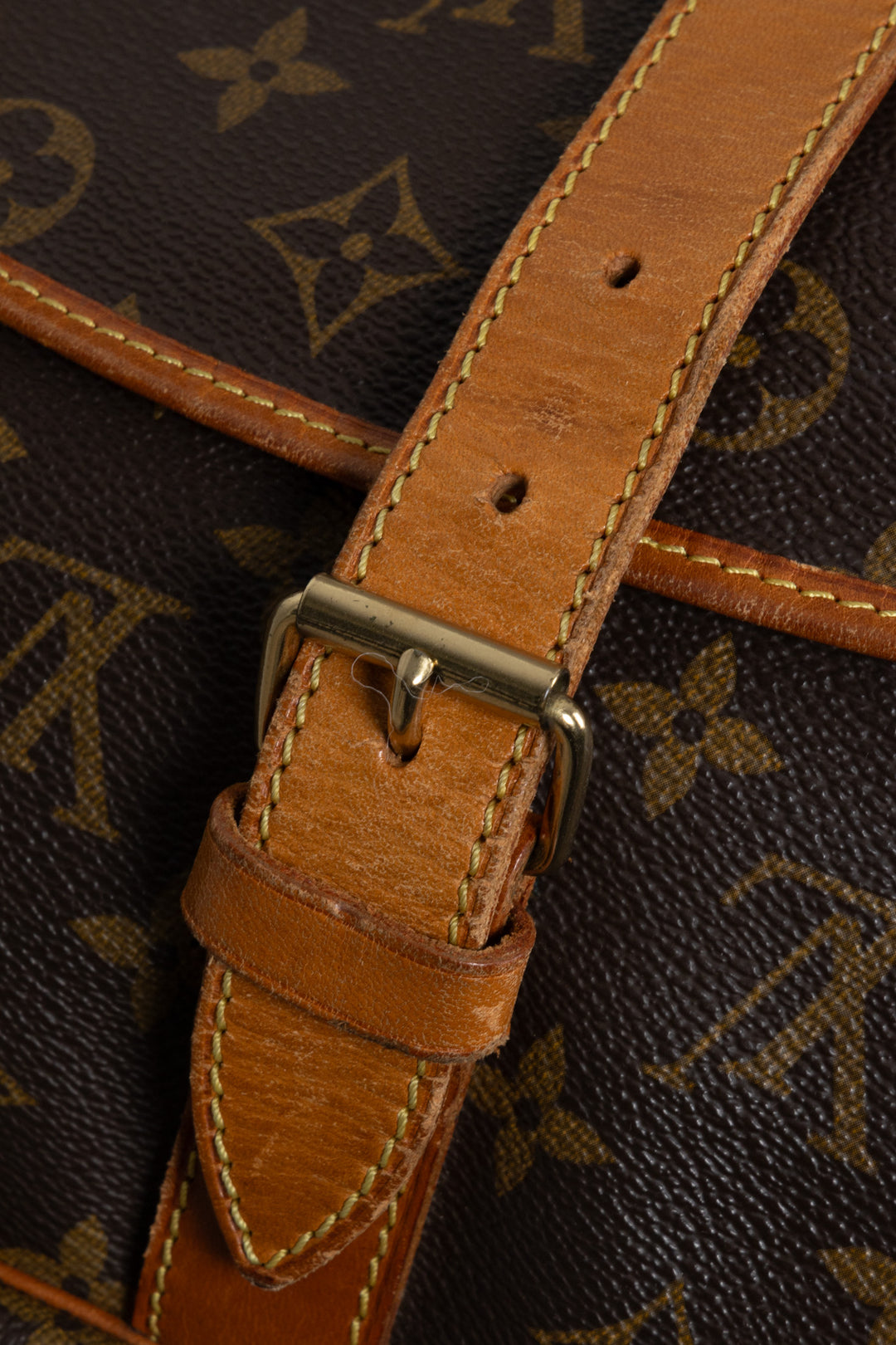 LOUIS VUITTON Saumur 35 Crossbody Bag MNG Canvas