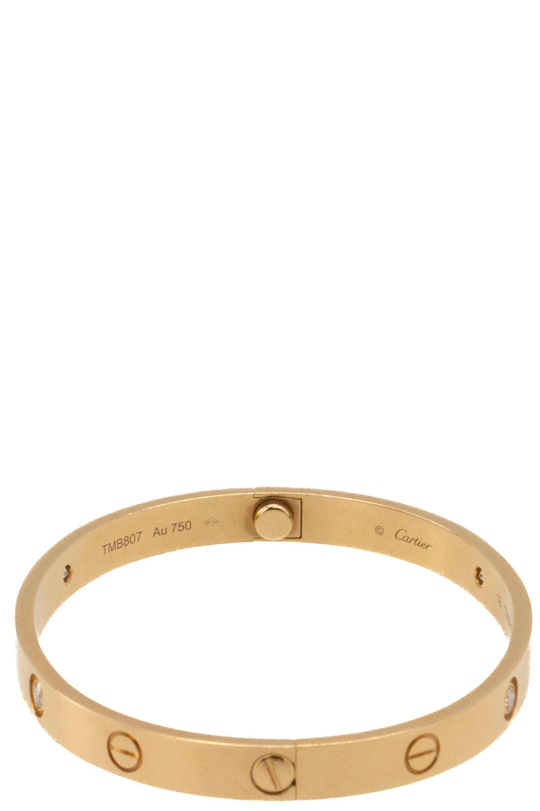 CARTIER Bracelet LOVE moyen 4 diamants en or jaune 18 carats