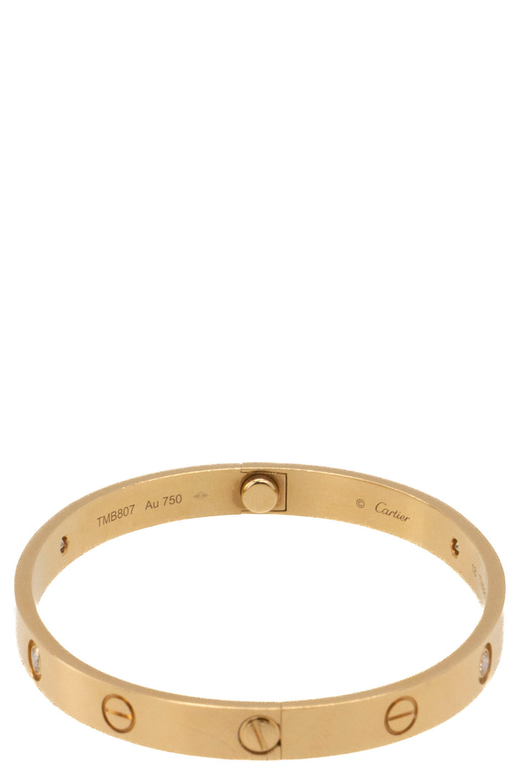 CARTIER Bracelet LOVE moyen 4 diamants en or jaune 18 carats