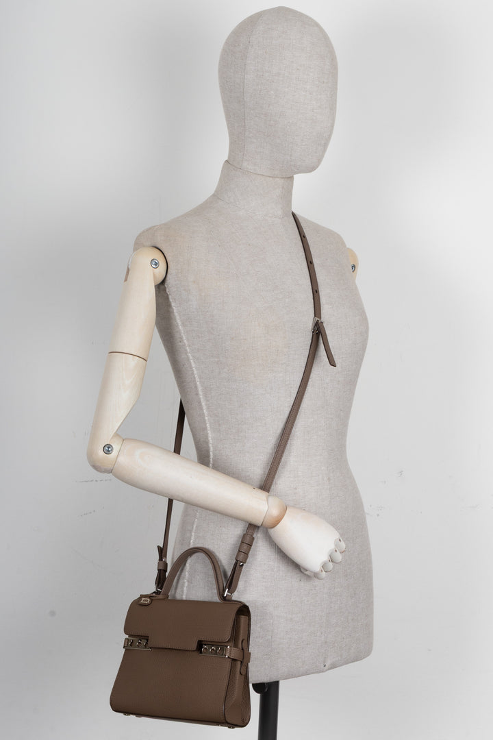 DELVAUX Tempête Small Leather Taupe