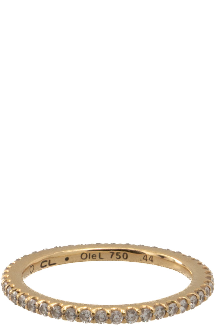 OLE LYNGGAARD Love Bands Ring 18K Yellow Gold Diamonds