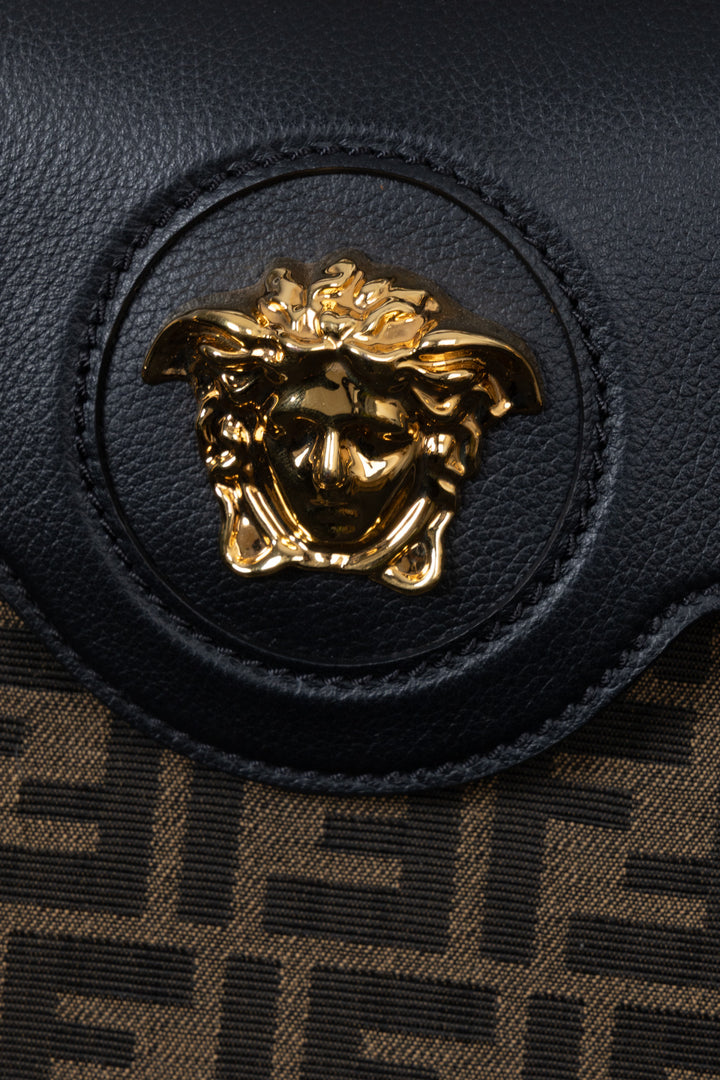 VERSACE x Fendi Fendace La Medusa Medium Hand Bag Canvas