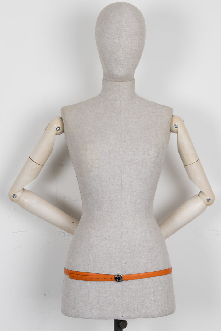 HERMÈS Clou De Selle Reversible Belt Orange Black