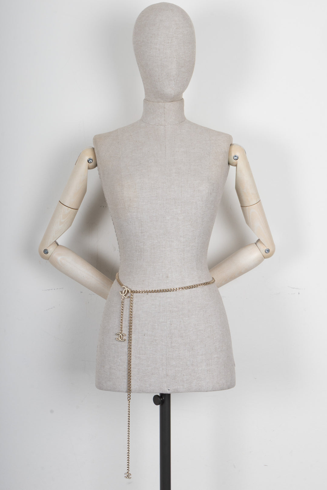 CHANEL CC Chain Belt Champagnergold Ivory