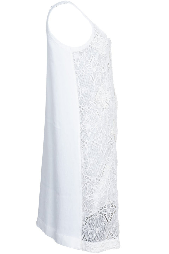 LOUIS VUITTON Sleeveless Dress MNG Lace Ivory