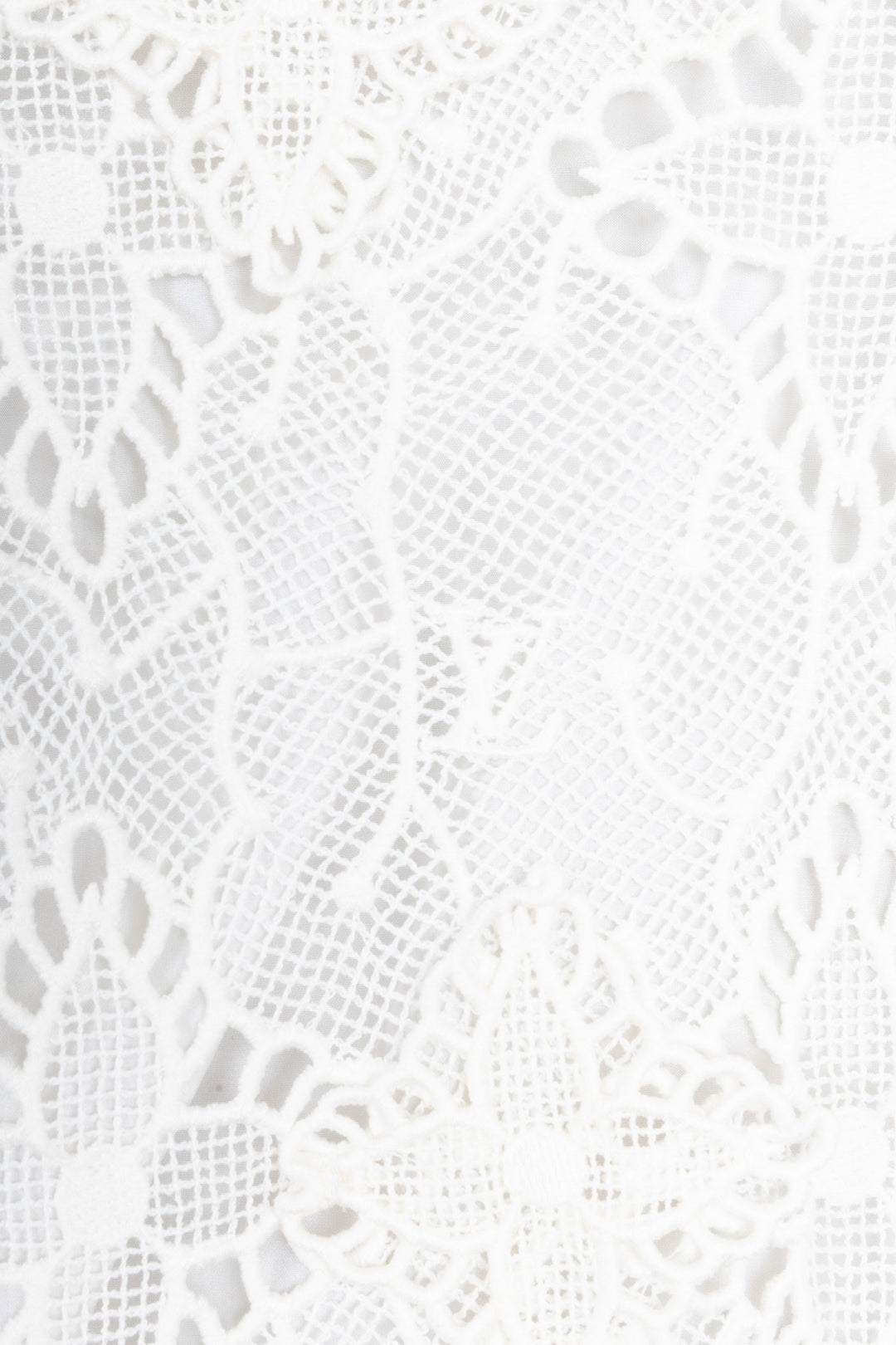 LOUIS VUITTON Sleeveless Dress MNG Lace Ivory