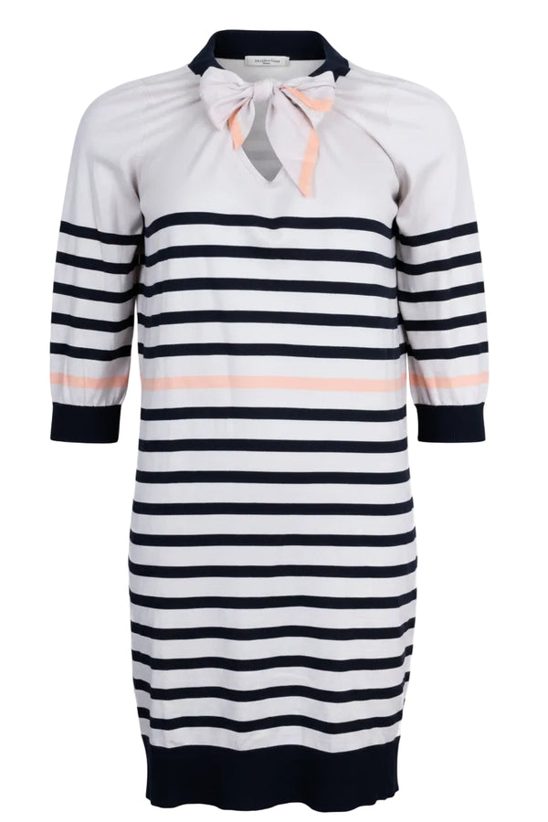 LOUIS VUITTON Bow Detail Striped Dress Multicolor