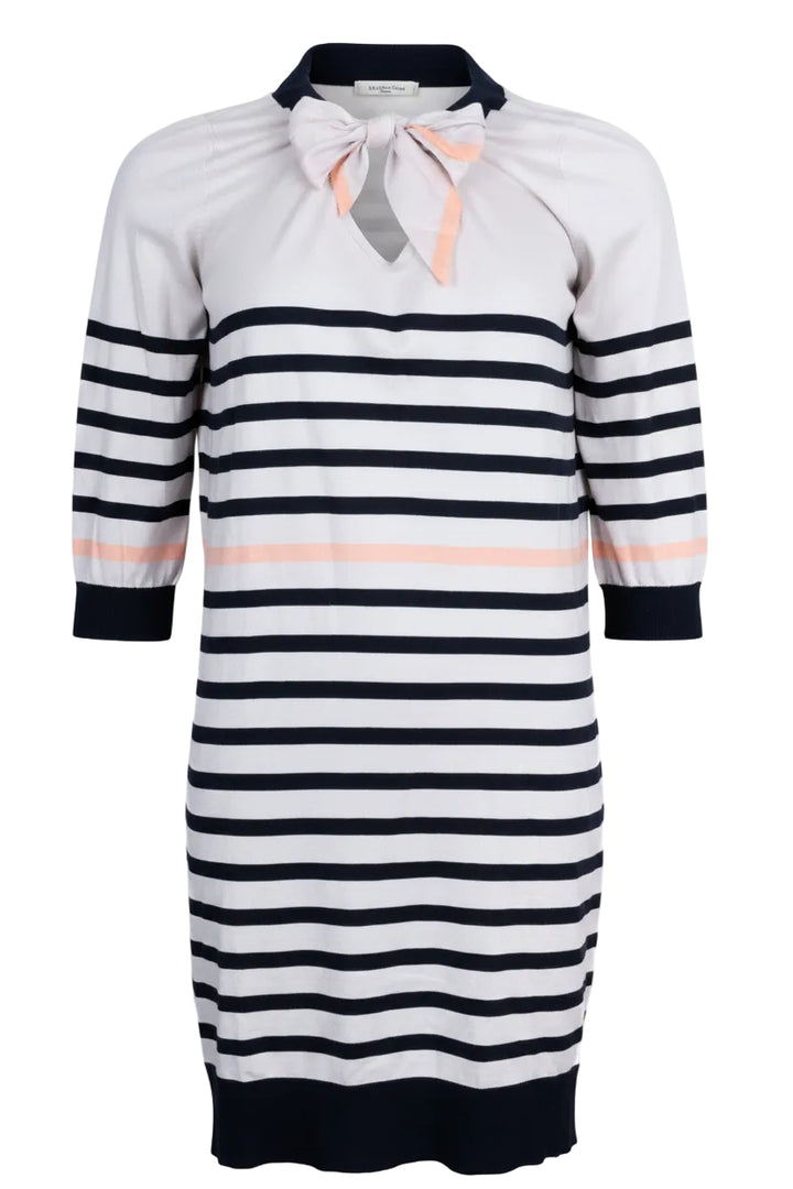 LOUIS VUITTON Bow Detail Striped Dress Multicolor