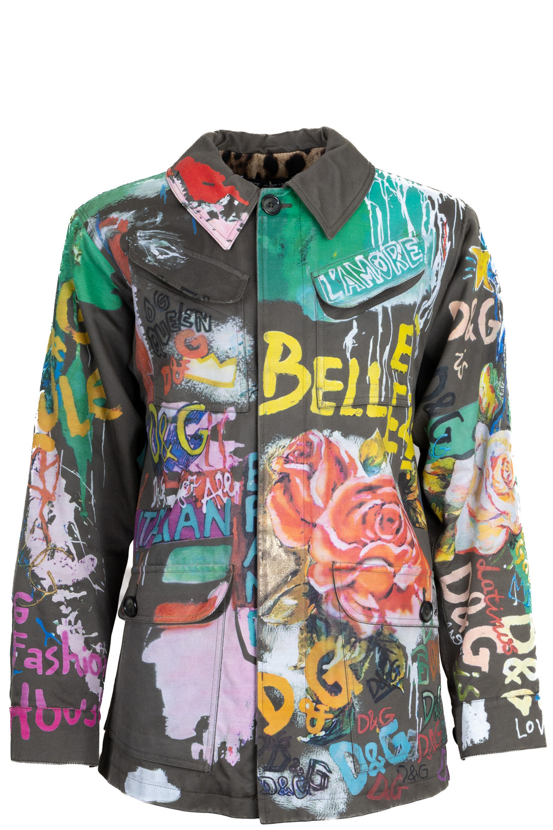 DOLCE & GABBANA Veste Graffiti Coton Multicolore