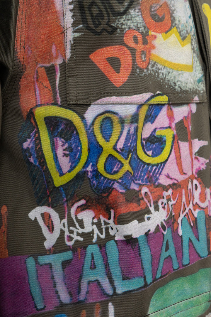 DOLCE & GABBANA Veste Graffiti Coton Multicolore