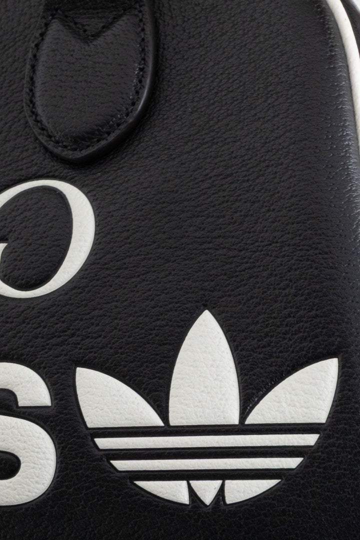 GUCCI X ADIDAS Mini Duffle Bag Leather Black White