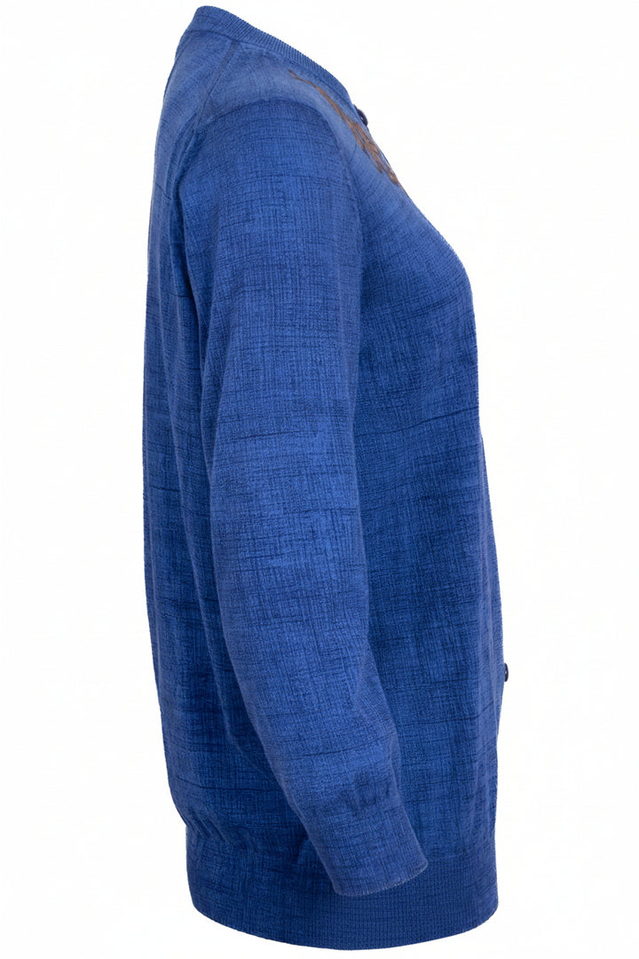 LOUIS VUITTON Cardigan Cotton Brown Blue