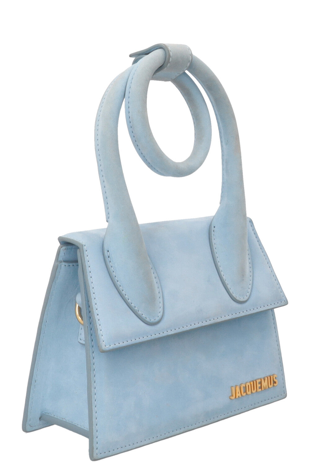 JACQUEMUS Sac Le Chiquito en daim Bleu clair