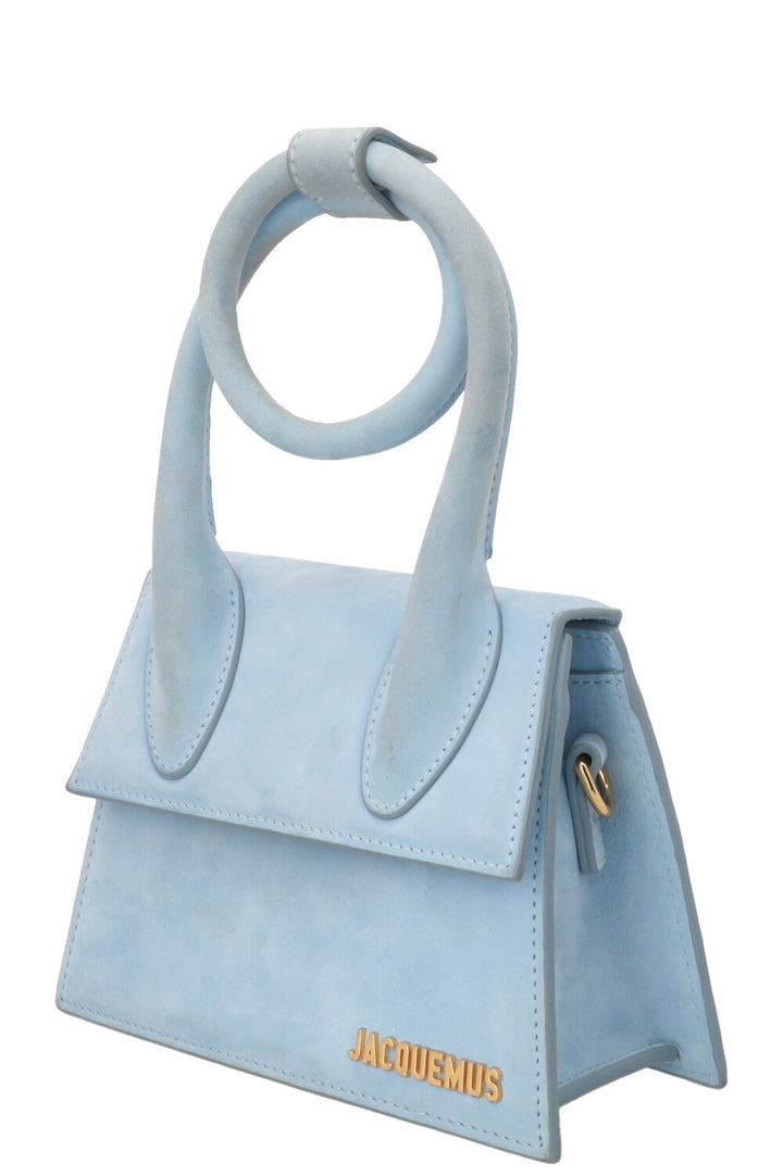 JACQUEMUS Sac Le Chiquito en daim Bleu clair