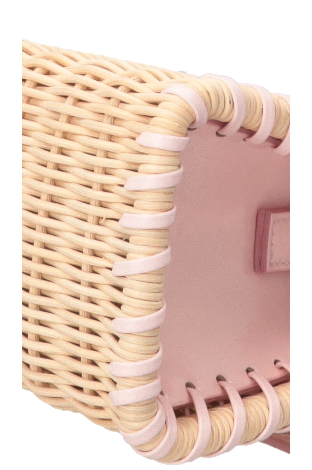 JACQUEMUS Sac à main Le Chiquito Moyen en osier et raphia rose