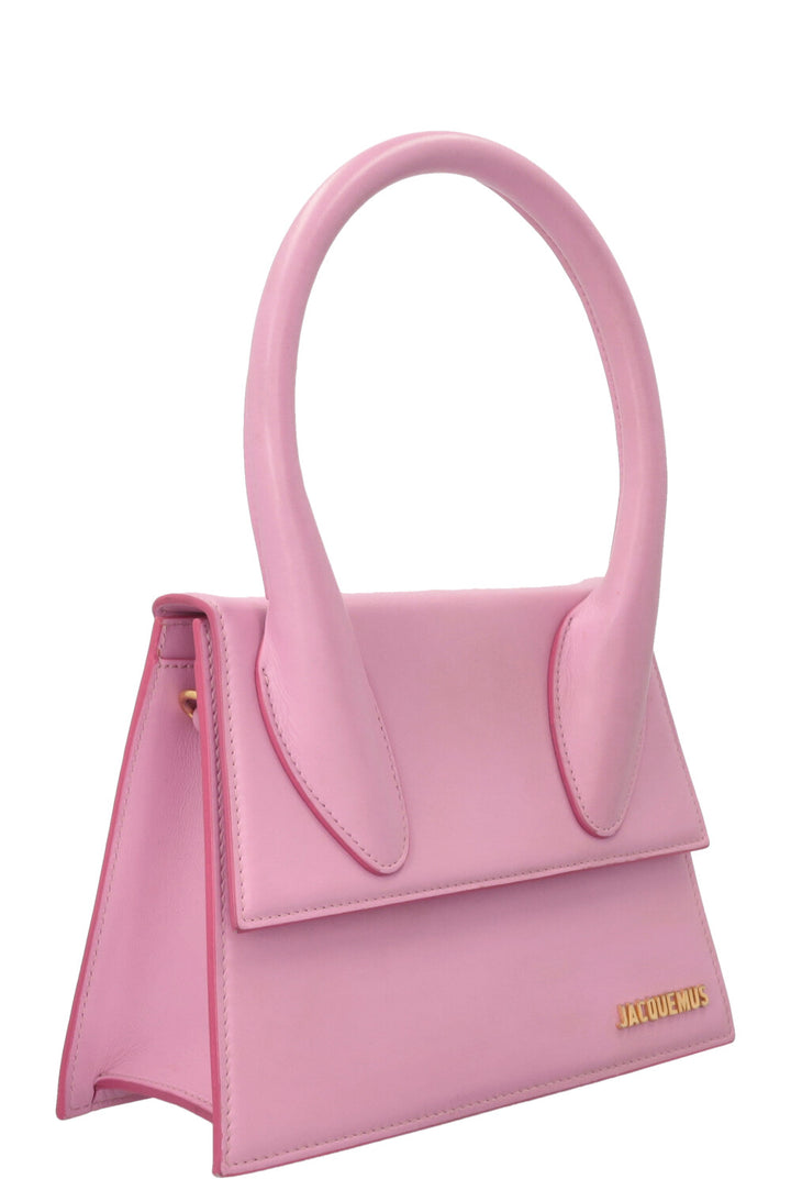 JACQUEMUS Sac bandoulière Le Grand Chiquito en cuir rose