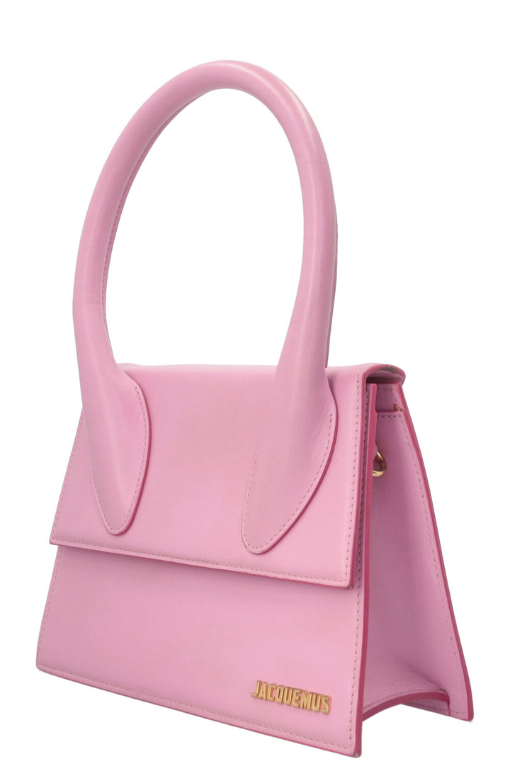 JACQUEMUS Sac bandoulière Le Grand Chiquito en cuir rose