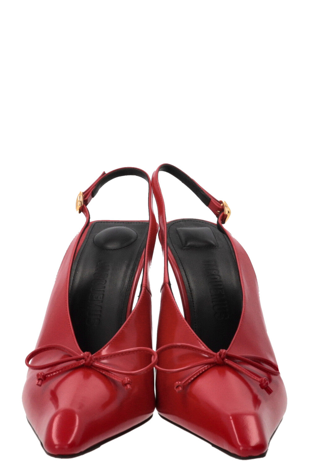 JACQUEMUS The High Cubisto Slingback Leather Red