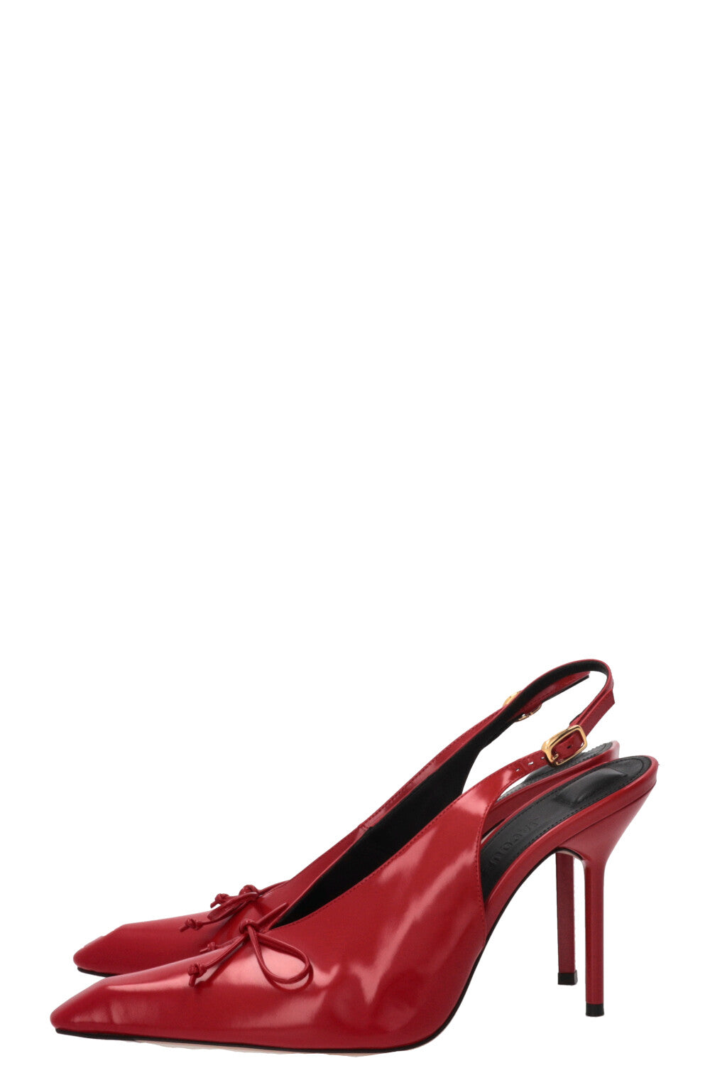 JACQUEMUS The High Cubisto Slingback Leather Red