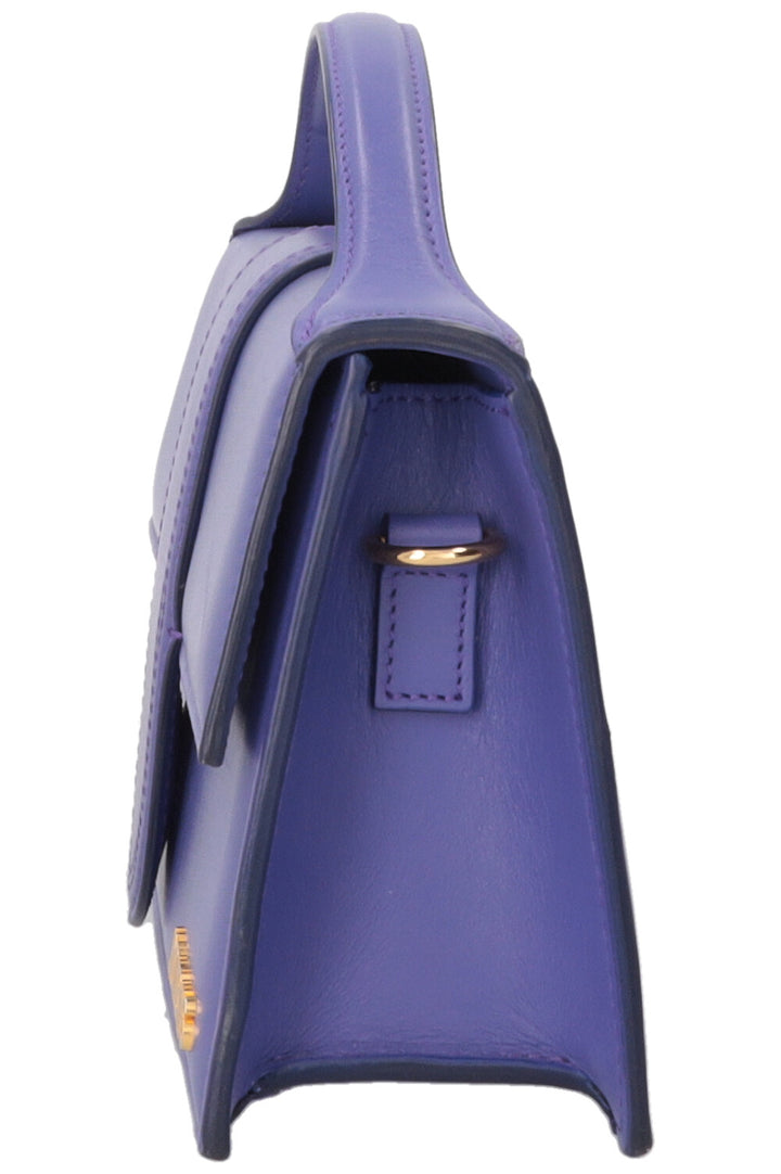 JACQUEMUS The Large Bambino Crossbody Bag Leather Purple
