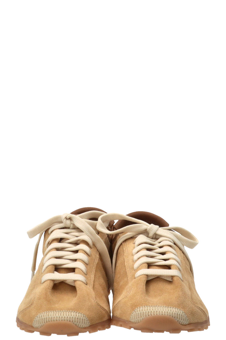 JACQUEMUS The Tennis Sneaker Suede Beige